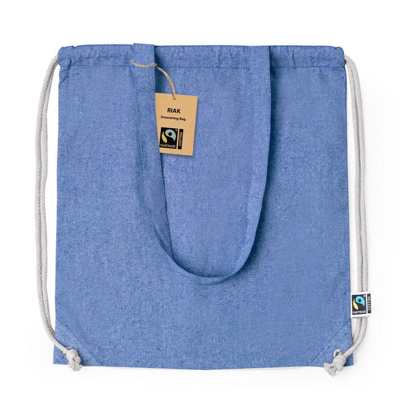 Sacca Borsa Riak Fairtrade blu - personalizzabile con logo