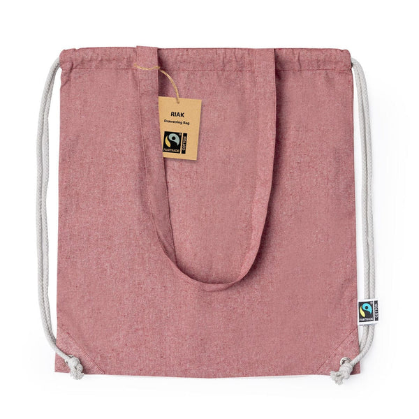 Sacca Borsa Riak Fairtrade rosso - personalizzabile con logo