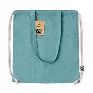 Sacca Borsa Riak Fairtrade verde - personalizzabile con logo