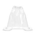 Sacca con coulisse trasparente PVC Bianco - personalizzabile con logo