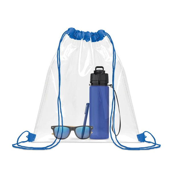 Sacca con coulisse trasparente PVC - personalizzabile con logo