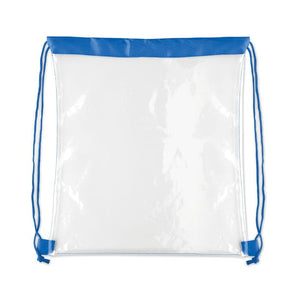 Sacca con coulisse trasparente PVC - personalizzabile con logo