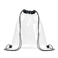 Sacca con coulisse trasparente PVC Nero - personalizzabile con logo