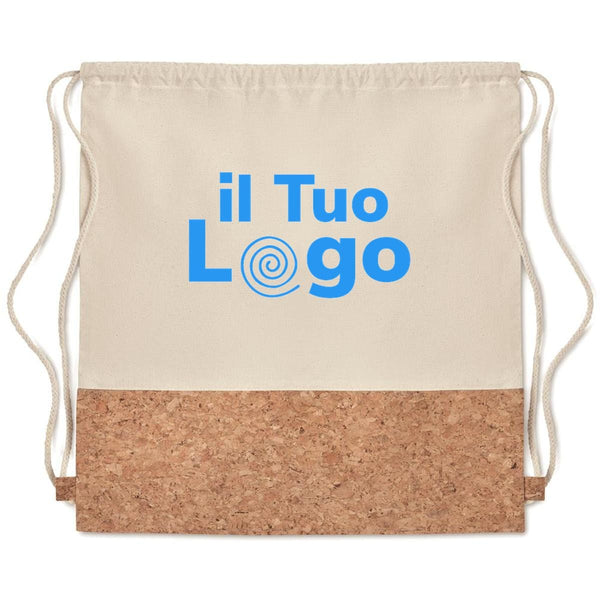 Sacca con dettagli in sughero - personalizzabile con logo