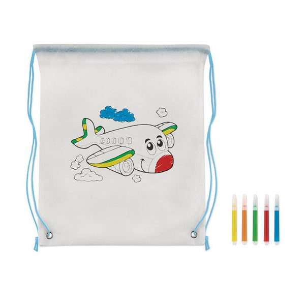 Sacca da colorare in non woven - personalizzabile con logo