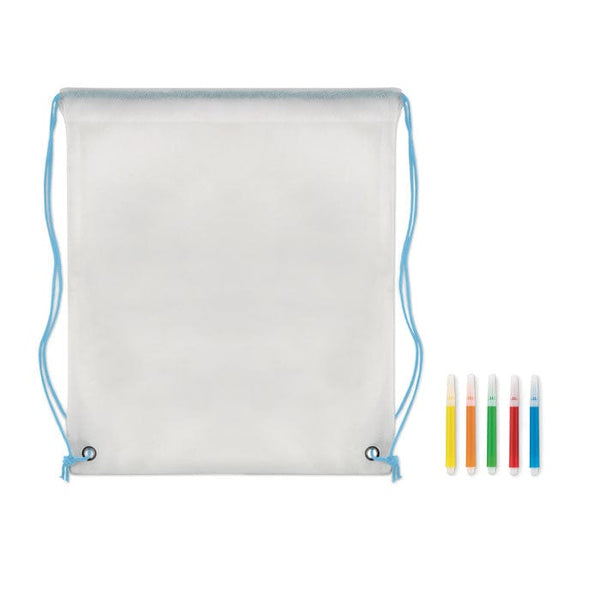 Sacca da colorare in non woven - personalizzabile con logo