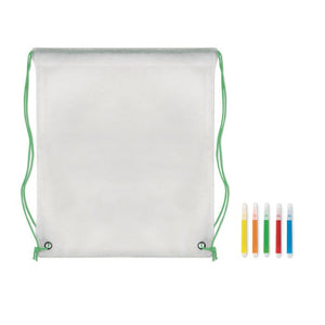 Sacca da colorare in non woven - personalizzabile con logo