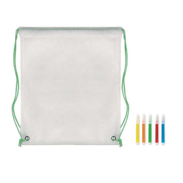 Sacca da colorare in non woven - personalizzabile con logo