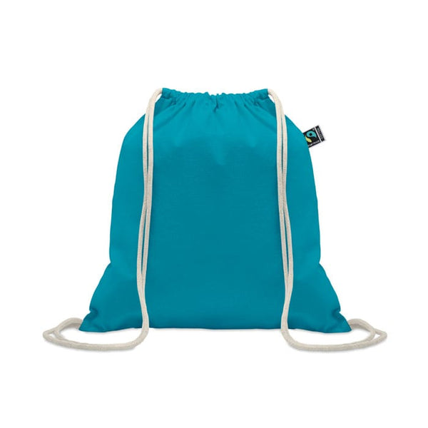 Sacca Fairtrade 180gr colorata Azzurro - personalizzabile con logo