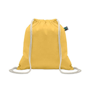 Sacca Fairtrade 180gr colorata Giallo - personalizzabile con logo