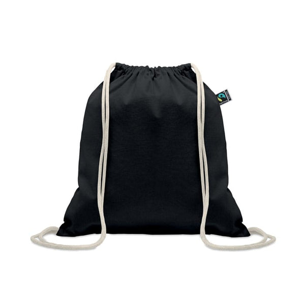 Sacca Fairtrade 180gr colorata Nero - personalizzabile con logo