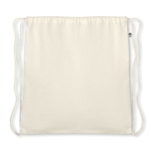 Sacca in cotone organico beige - personalizzabile con logo