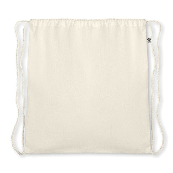 Sacca in cotone organico beige - personalizzabile con logo