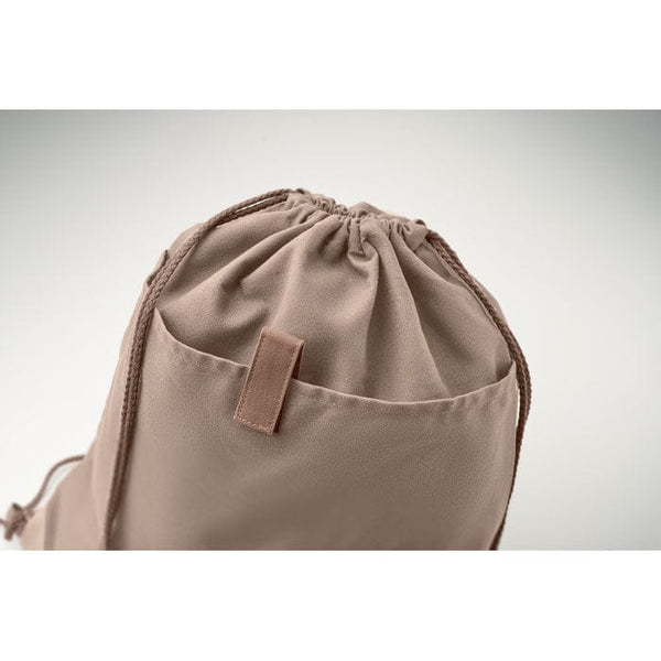 Sacca in cotone riciclato con cordini naturali - personalizzabile con logo