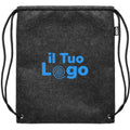 Sacca in feltro RPET grigio scuro - personalizzabile con logo