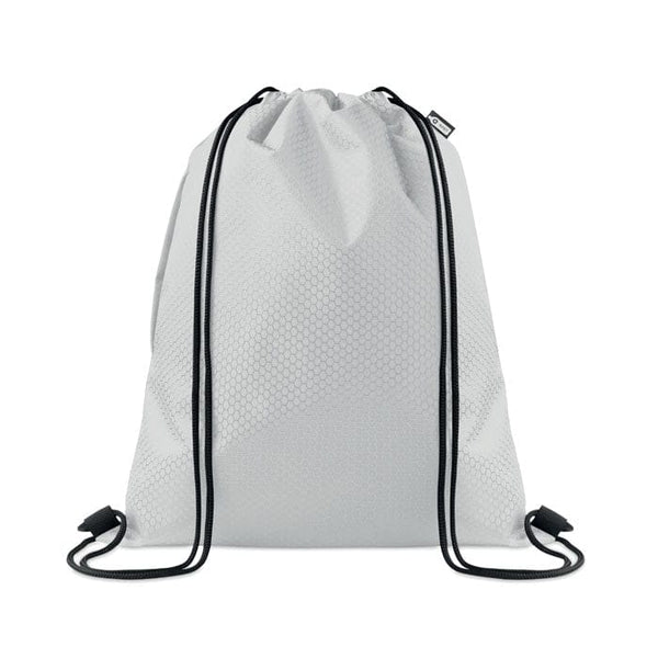 Sacca in RPET 420D Bianco - personalizzabile con logo