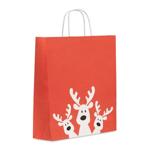Sacchetto da regalo grande Rosso - personalizzabile con logo