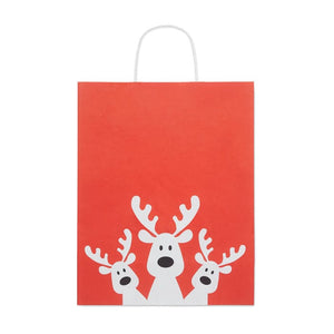 Sacchetto da regalo grande Rosso - personalizzabile con logo