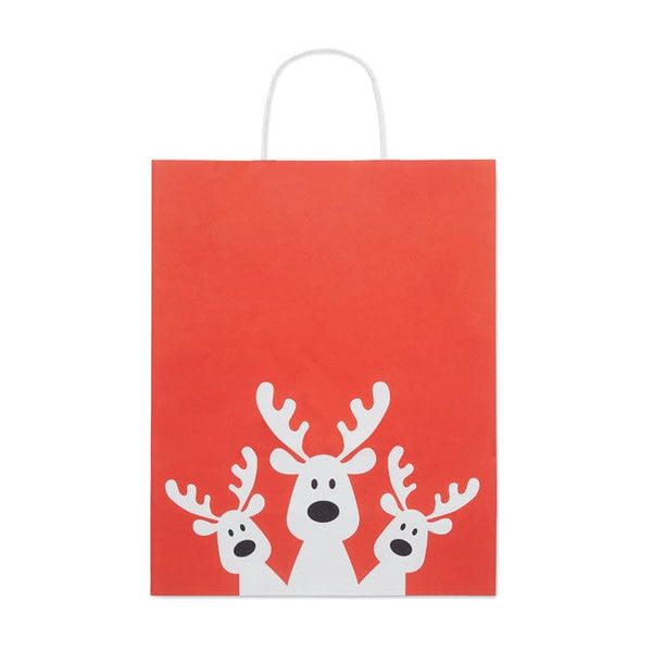 Sacchetto da regalo grande Rosso - personalizzabile con logo