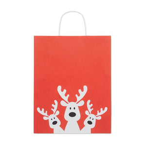 Sacchetto da regalo grande Rosso - personalizzabile con logo