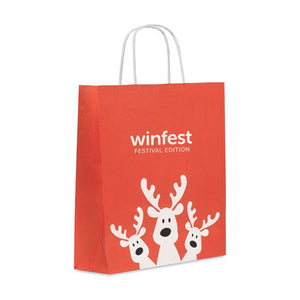 Sacchetto da regalo medio Rosso - personalizzabile con logo