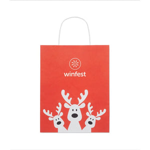 Sacchetto da regalo piccolo Rosso - personalizzabile con logo