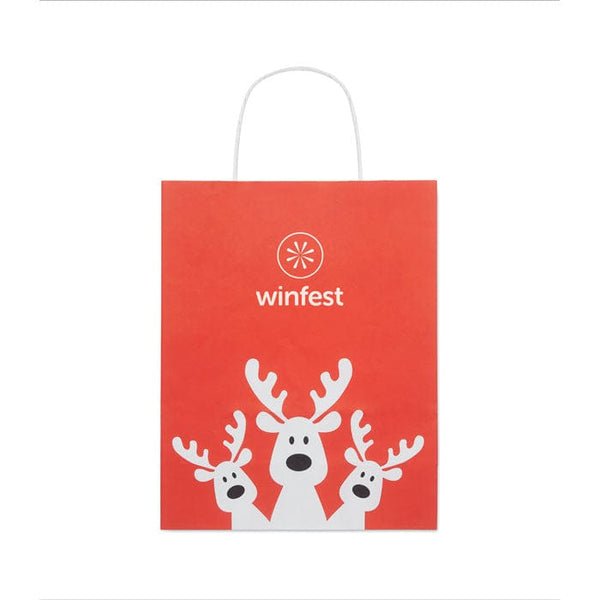 Sacchetto da regalo piccolo Rosso - personalizzabile con logo