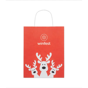Sacchetto da regalo piccolo Rosso - personalizzabile con logo