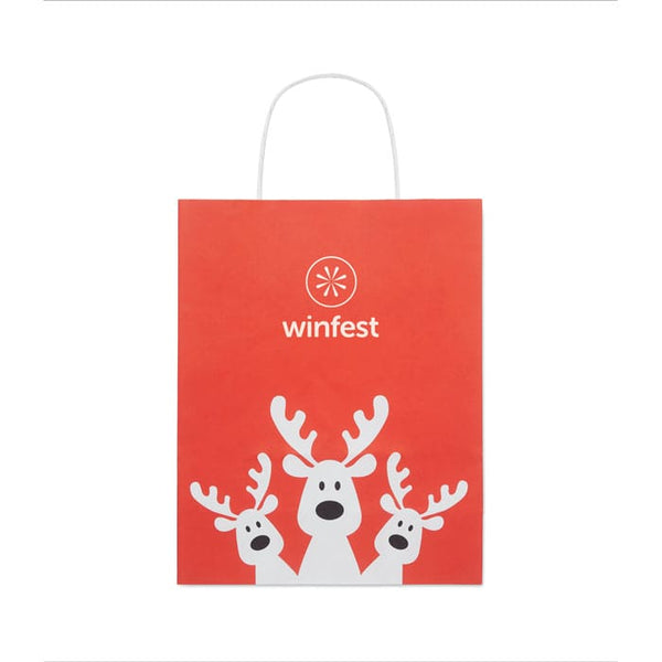 Sacchetto da regalo piccolo Rosso - personalizzabile con logo