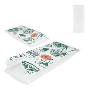 Sacchetto di carta 50g/m² 14 x 6 x 27 cm Bianco - personalizzabile con logo