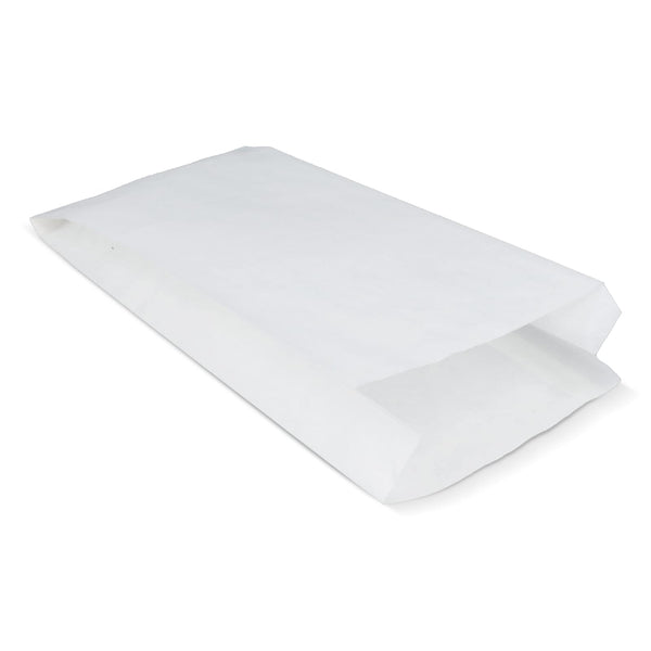 Sacchetto di carta 50g/m² 15 x 7 x 36 cm Bianco - personalizzabile con logo