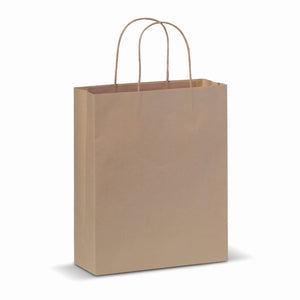 Sacchetto di carta kraft 90g/m² 22x10x31cm Marrone - personalizzabile con logo