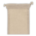 Sacchetto in cotone 10x14cm beige - personalizzabile con logo