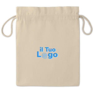 Sacchetto Media Natural beige - personalizzabile con logo