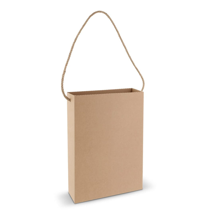 Sacchetto scatola 24x8x32cm Marrone - personalizzabile con logo
