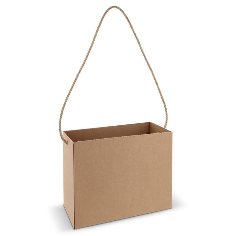Sacchetto scatola 32x16x24cm Marrone - personalizzabile con logo