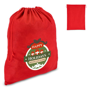 Sacco regalo in feltro 50x70cm Rosso - personalizzabile con logo