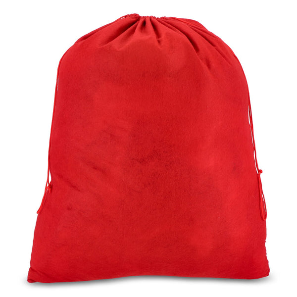 Sacco regalo in feltro 50x70cm Rosso - personalizzabile con logo