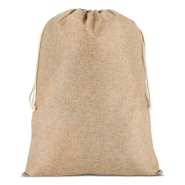 Sacco regalo in  juta 50x70cm natural - personalizzabile con logo