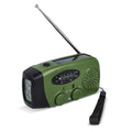 SafeSound Radio di emergenza a energia solare e avvolgimento manuale verde - personalizzabile con logo