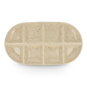 Sagaform Ditte Piatto da portata in ceramica 36x20 cm Beige - personalizzabile con logo