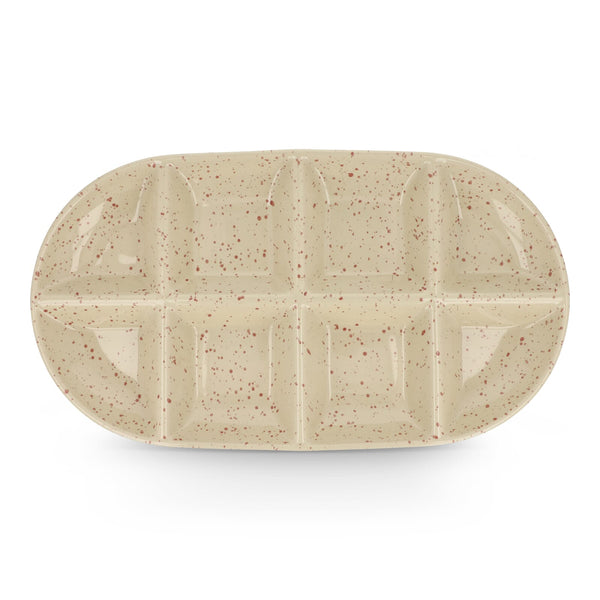 Sagaform Ditte Piatto da portata in ceramica 36x20 cm Beige - personalizzabile con logo