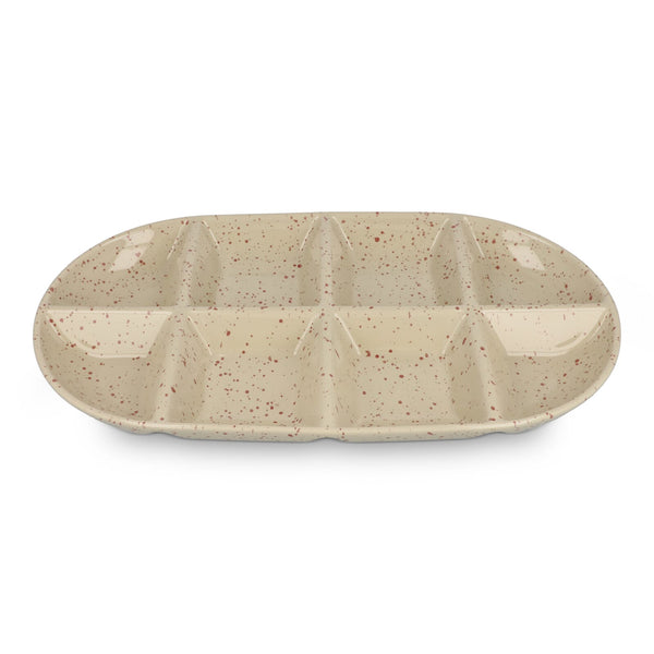 Sagaform Ditte Piatto da portata in ceramica 36x20 cm Beige - personalizzabile con logo