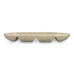 Sagaform Ditte Piatto da portata in ceramica 36x20 cm Beige - personalizzabile con logo