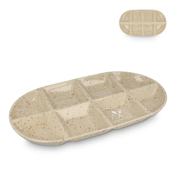 Sagaform Ditte Piatto da portata in ceramica 36x20 cm Beige - personalizzabile con logo