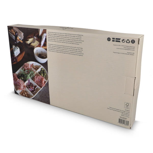 Sagaform Ditte Piatto da portata in ceramica 36x20 cm Beige - personalizzabile con logo