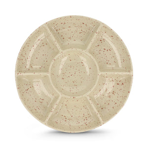 Sagaform Ditte Piatto da portata rotondo in ceramica 26 cm Beige - personalizzabile con logo