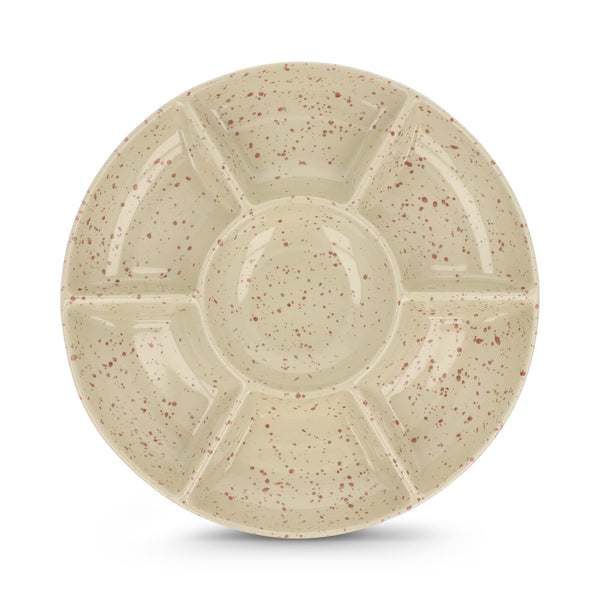 Sagaform Ditte Piatto da portata rotondo in ceramica 26 cm Beige - personalizzabile con logo