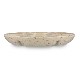 Sagaform Ditte Piatto da portata rotondo in ceramica 26 cm Beige - personalizzabile con logo
