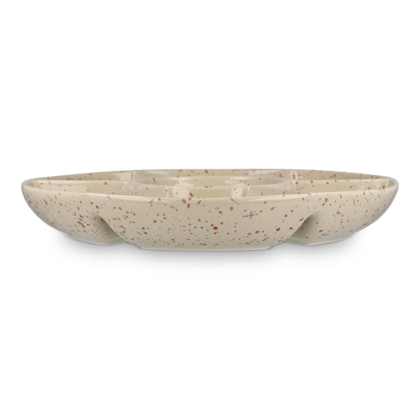 Sagaform Ditte Piatto da portata rotondo in ceramica 26 cm Beige - personalizzabile con logo